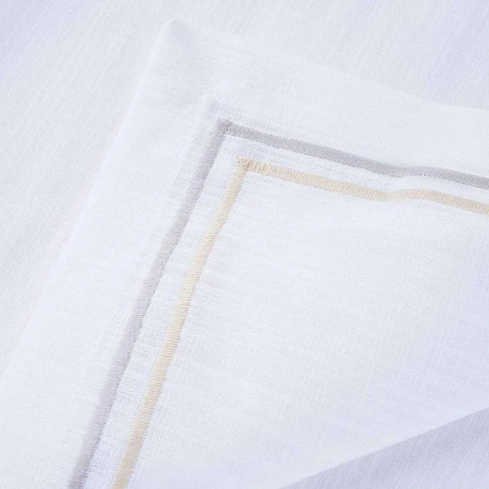 Bratta Double Line Table Cover 150X250Cm- Grey Champagne