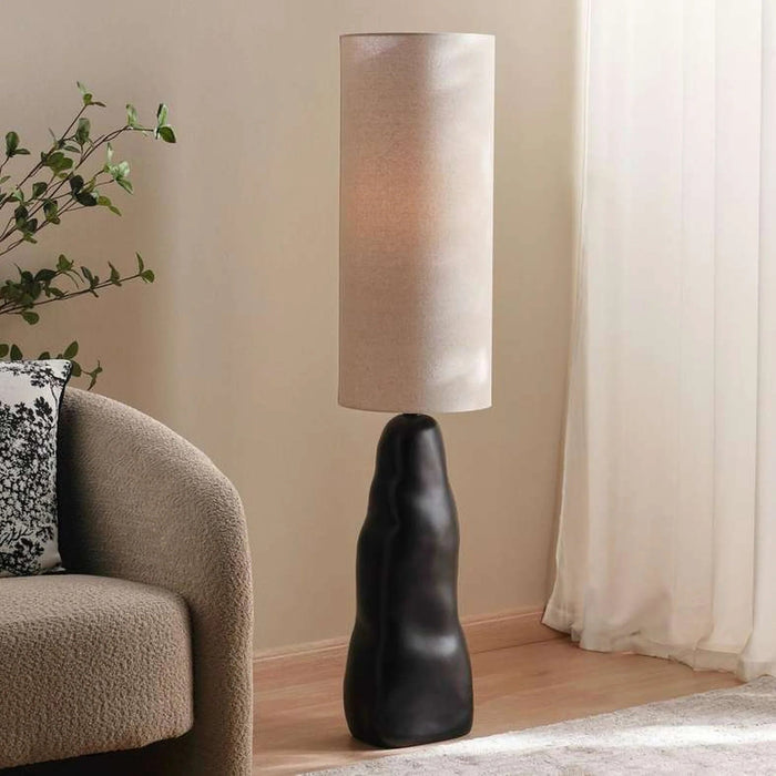 Bravado E27 Polyresin Floor Lamp Dia 27X123Cm - Black Pan Home