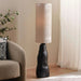 Bravado E27 Polyresin Floor Lamp Dia 27X123Cm - Black Pan Home