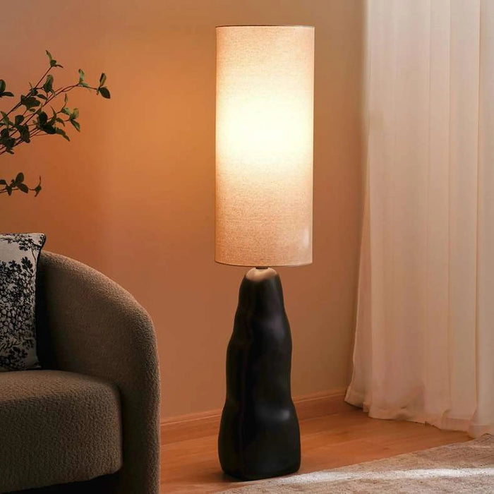 Bravado E27 Polyresin Floor Lamp Dia 27X123Cm - Black Pan Home