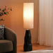 Bravado E27 Polyresin Floor Lamp Dia 27X123Cm - Black Pan Home