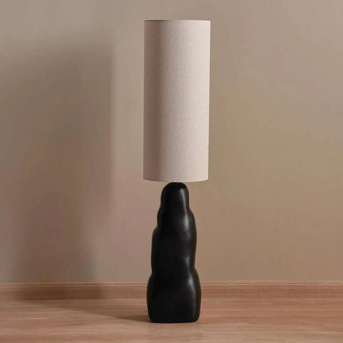 Bravado E27 Polyresin Floor Lamp Dia 27X123Cm - Black Pan Home
