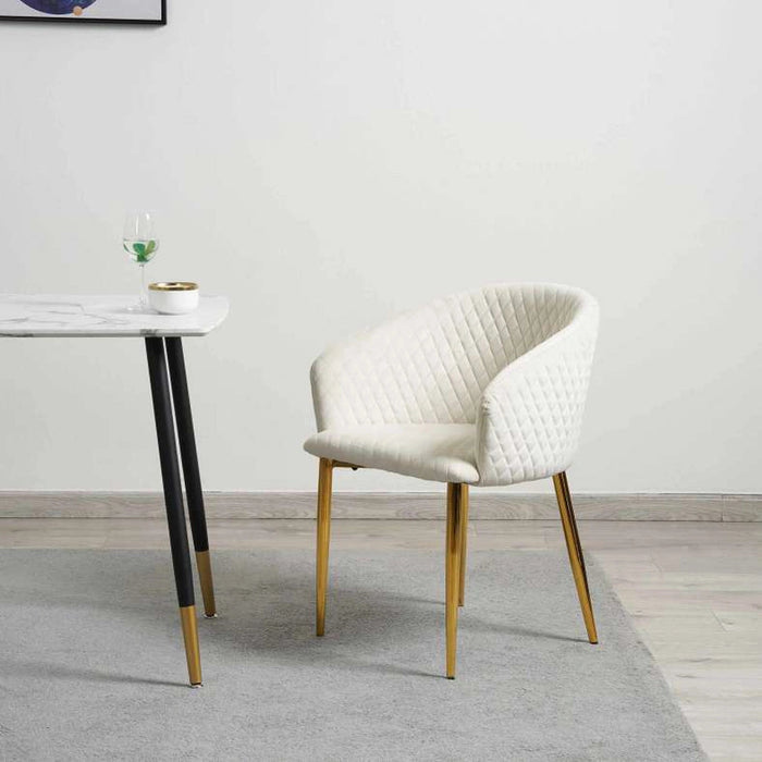 Brera Dining Chair - Beige Gold Pan Home