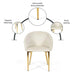 Brera Dining Chair - Beige Gold Pan Home