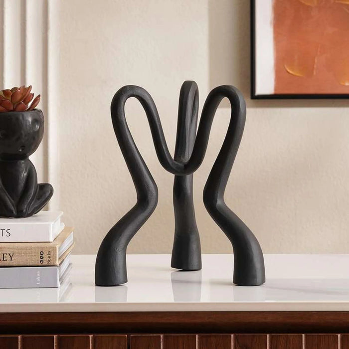 Bria Metal Three Taper Candle Holder 23X23Cm - Black