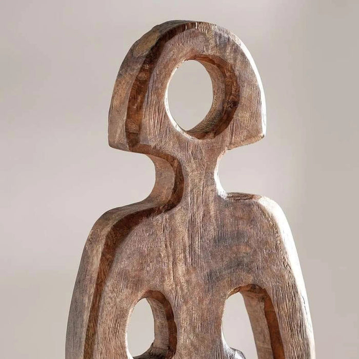 Briar Wooden  Abstract Sculpture 20X8X76Cm - Brown Pan Home