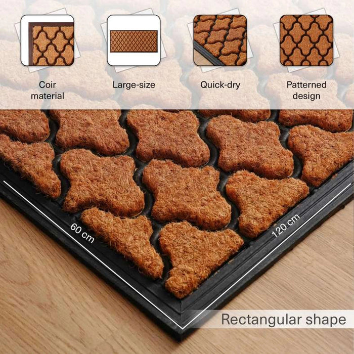 Brice Door Mat -Natural/Black Pan Home
