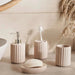 Brisbane 4-Piece  Ceramic Bath Accessories Set -Beige Pan Home