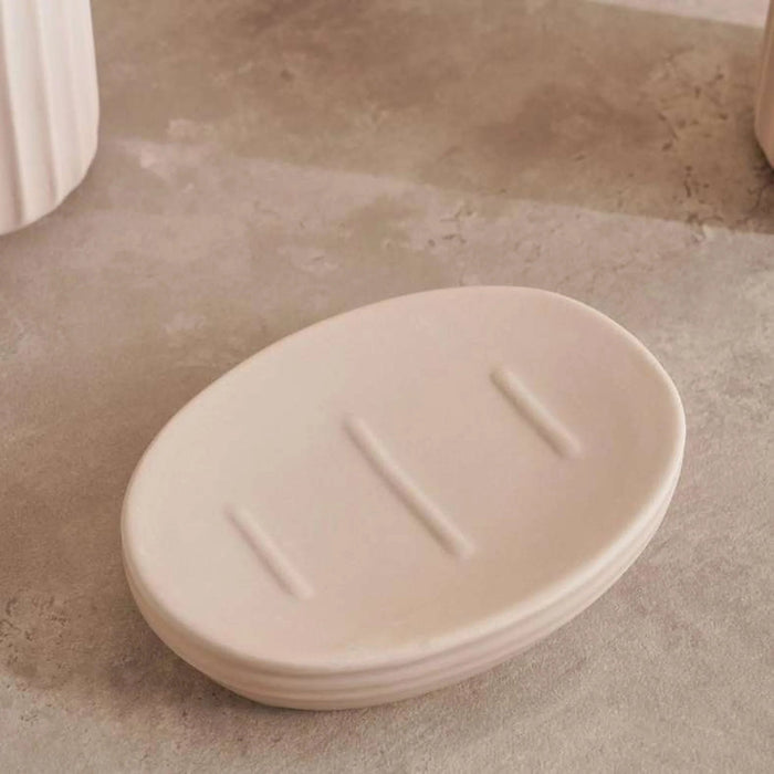 Brisbane 4-Piece  Ceramic Bath Accessories Set -Beige Pan Home