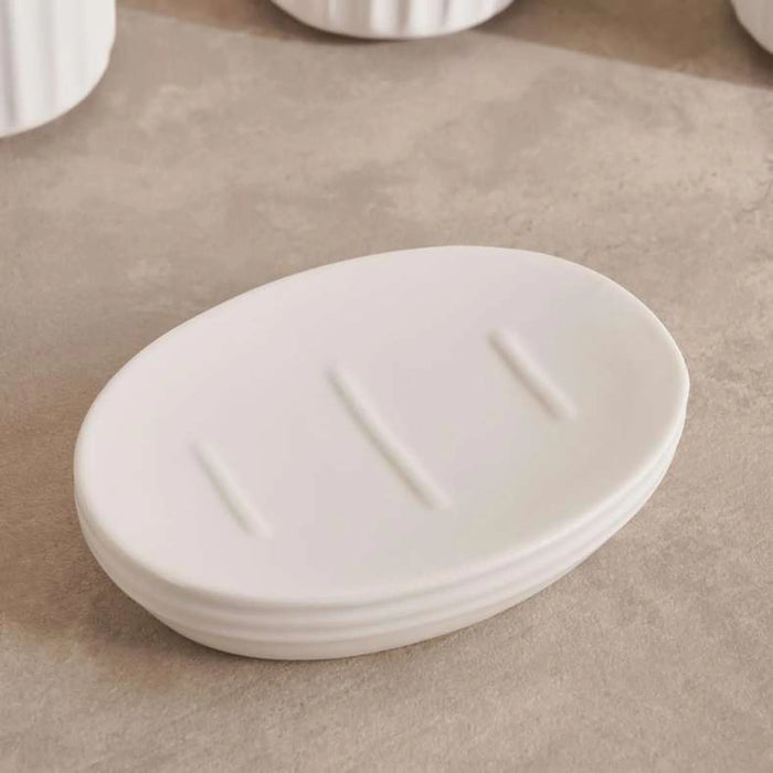 Brisbane 4-Piece Ceramic Bath Accessories Set -White