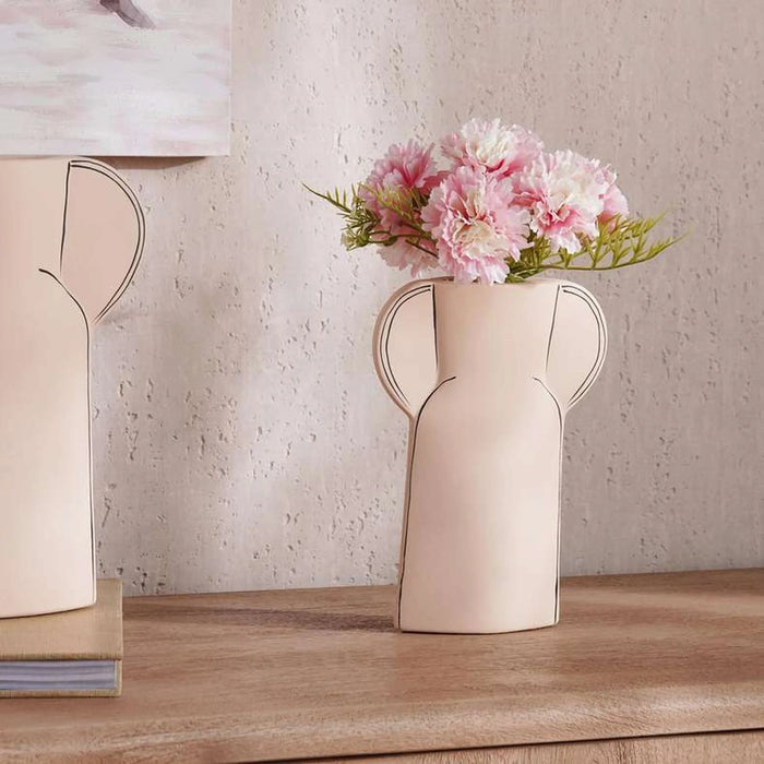 Brittany Terracotta Vase 16X5.5X22.4Cm - Off White
