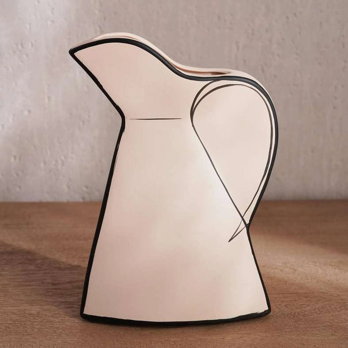 Brittany Terracotta Vase 17.4X5.5X24.5Cm - Off White
