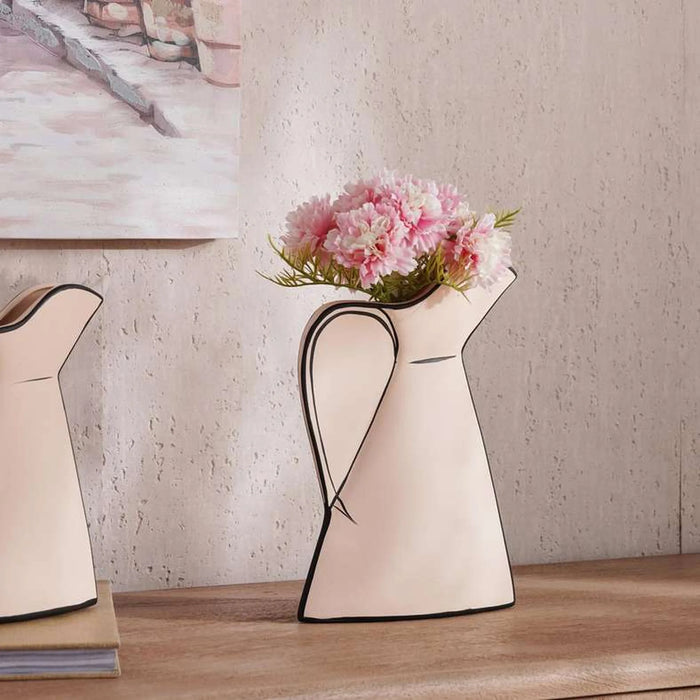 Brittany Terracotta Vase 20.7X6X29.2Cm - Off White