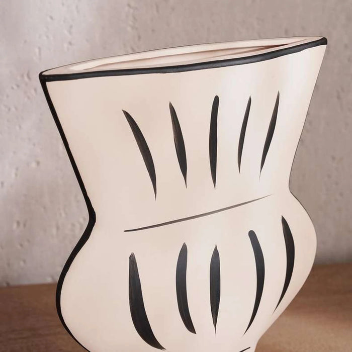 Brittany Terracotta Vase 21X6X26Cm - Off White