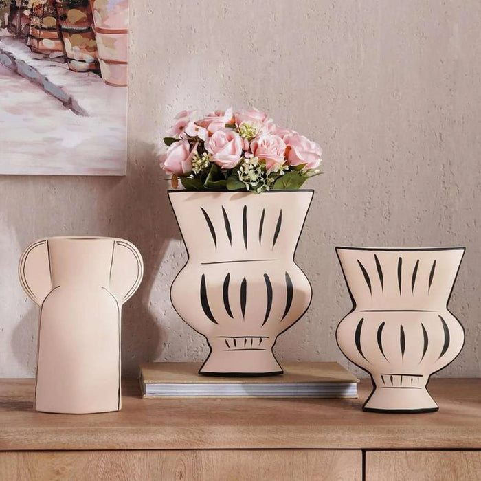 Brittany Terracotta Vase 21X6X26Cm - Off White