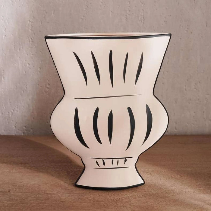 Brittany Terracotta Vase 21X6X26Cm - Off White