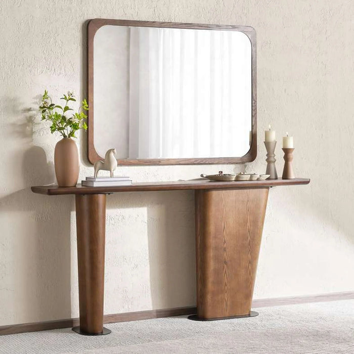 Brolis Console Table With Mirror - Brown