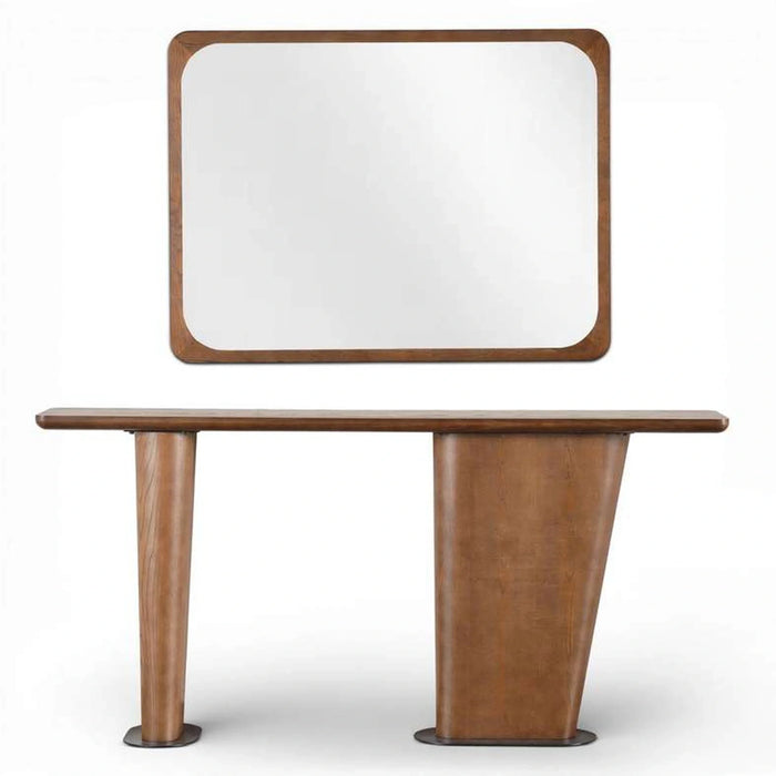 Brolis Console Table With Mirror - Brown