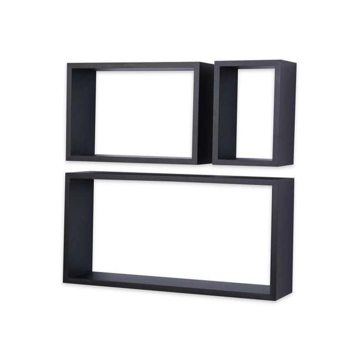 Brooke 3-Piece Cube Shelves - Black