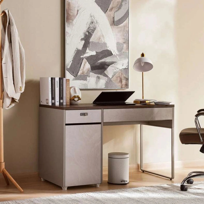Brooke Office Desk Melamine Large - Walnut Grey Pan Home