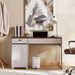 Brooke Office Desk Melamine Large - Walnut Grey Pan Home