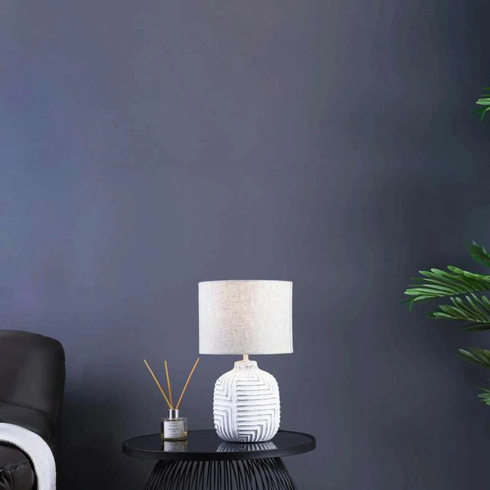 Brooklyn E27 Table Lamp 24X24X40.5Cm - White