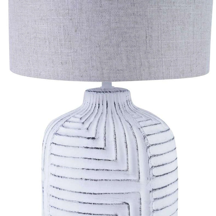 Brooklyn E27 Table Lamp 24X24X40.5Cm - White