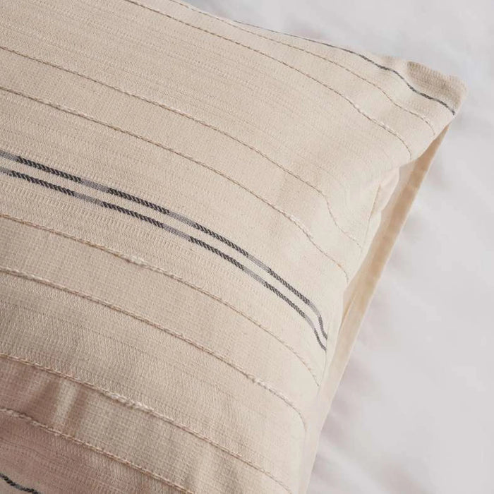 Brooks Stripe 3-Piece King Duvet Cover Set 230X220Cm - Beige