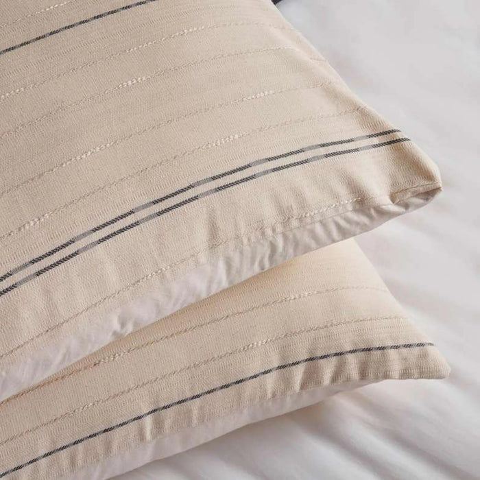 Brooks Stripe 3-Piece King Duvet Cover Set 230X220Cm - Beige