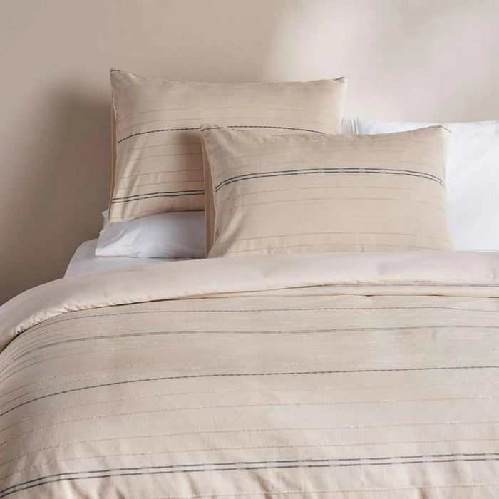 Brooks Stripe 3-Piece Super King Duvet Cover Set 260X220Cm - Beige