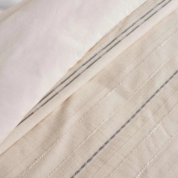 Brooks Stripe 3-Piece Super King Duvet Cover Set 260X220Cm - Beige