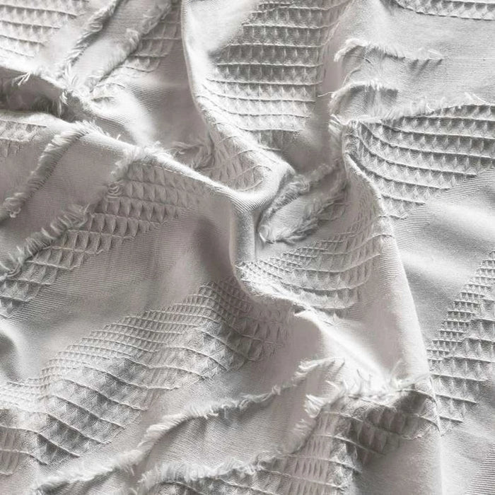 Brush Jacquard Tufted King 3-Piece Duvet Cover Set 230X220Cm - Grey