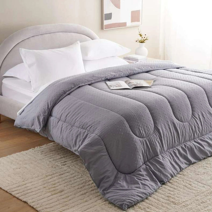 Bubble Queen Comforter 220X240Cm - Grey Pan Home