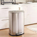 Bucknor Pedal Bin Fingerprint Resistant 50L 42.5X37.2X66.4Cm - Chrome Pan Home