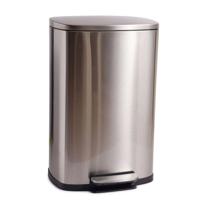 Bucknor Pedal Bin Fingerprint Resistant 50L 42.5X37.2X66.4Cm - Chrome Pan Home