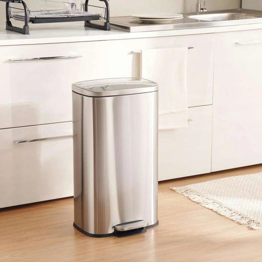 Bucknor Pedal Bin Fingerprint Resistant30L 35X31.5X60.2Cm - Chrome Pan Home