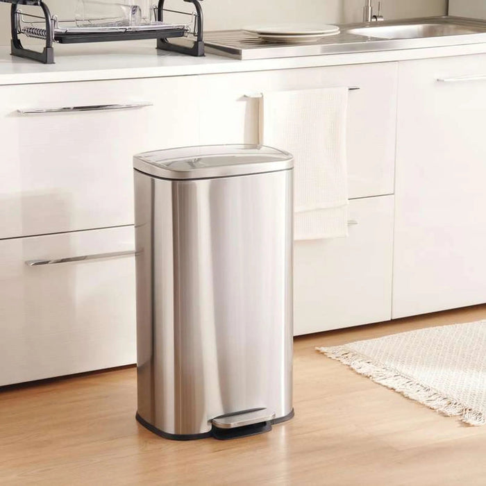 Bucknor Pedal Bin Fingerprint Resistant30L 35X31.5X60.2Cm - Chrome Pan Home