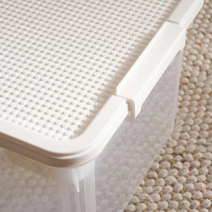 Building Blocks Storage Box With Tray Compartment 45.5X33.5X27 Cm-White Pan Home