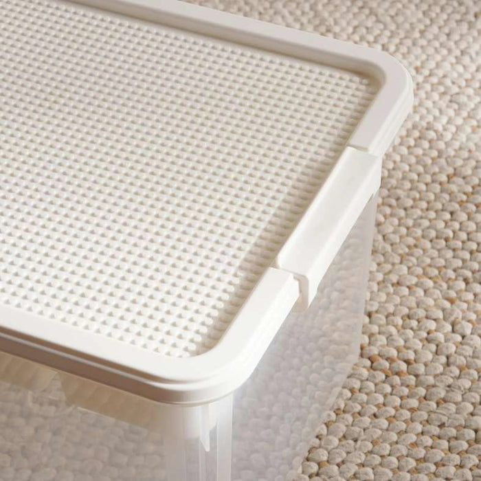 Building Blocks Storage Box With Tray Compartment 50.5X37X29.3 Cm-White Pan Home