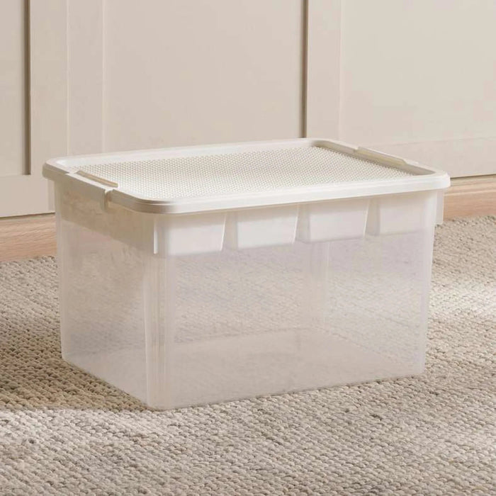 Building Blocks Storage Box With Tray Compartment 50.5X37X29.3 Cm-White Pan Home
