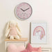 Bunny Wall Clock Dia 22.5Cm - Pink Pan Home