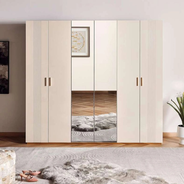 Bursa 6 Door Wardrobe - Beige