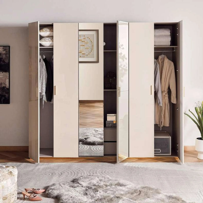 Bursa 6 Door Wardrobe - Beige