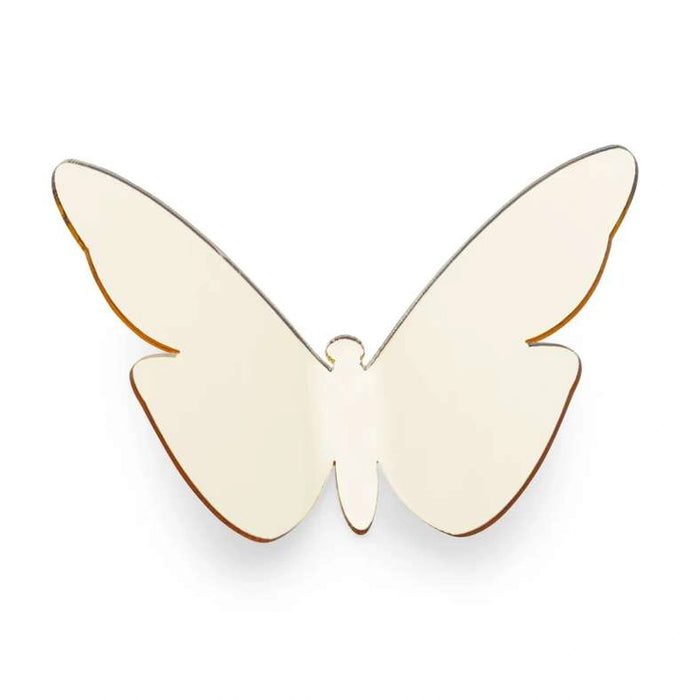 Butterfly 10 Pc Set 3D Mirror Wall Sticker - Gold Pan Home