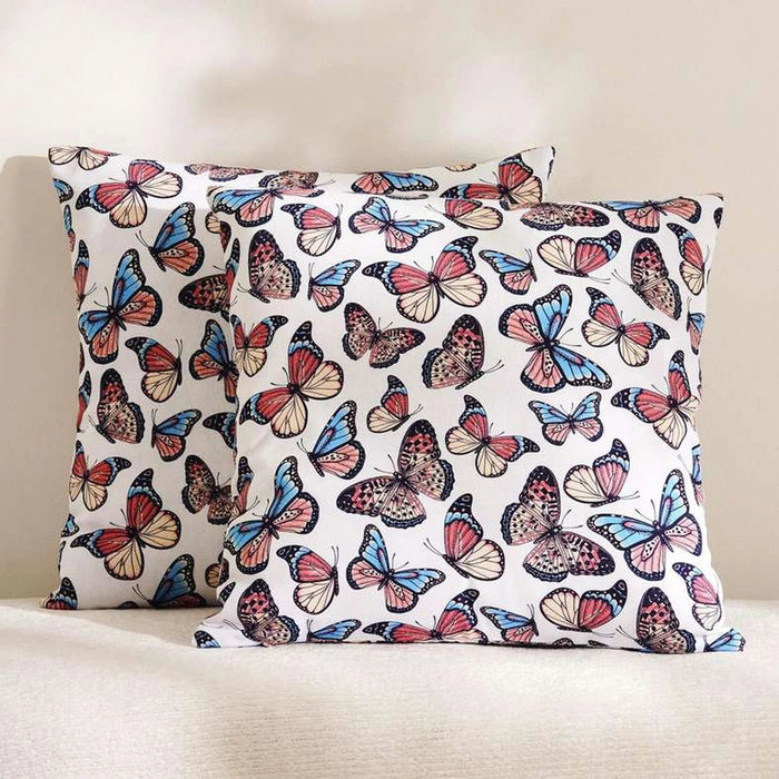 Butterfly 2Piece Cushion Cover Set 45X45Cm - Pink Pan Home