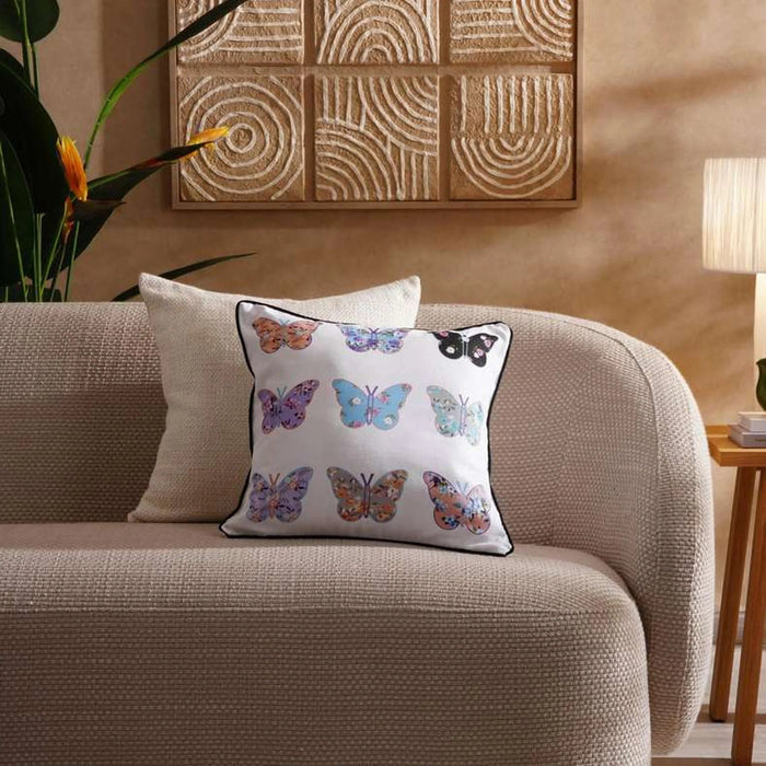 Butterfly Cushion Cover 45X45Cm - Blue Pan Home
