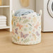 Butterfly Embellished Fabric Storage Basket 35X35X35 Cm- Multi Pan Home