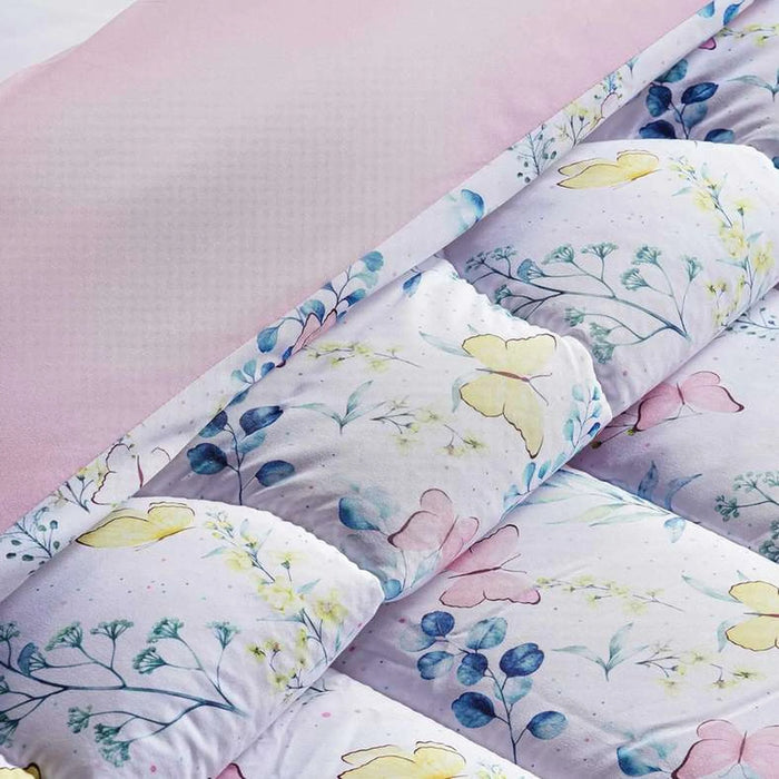 Butterfly Meadow 2-Piece Single Comforter Set 135X220Cm- Pink