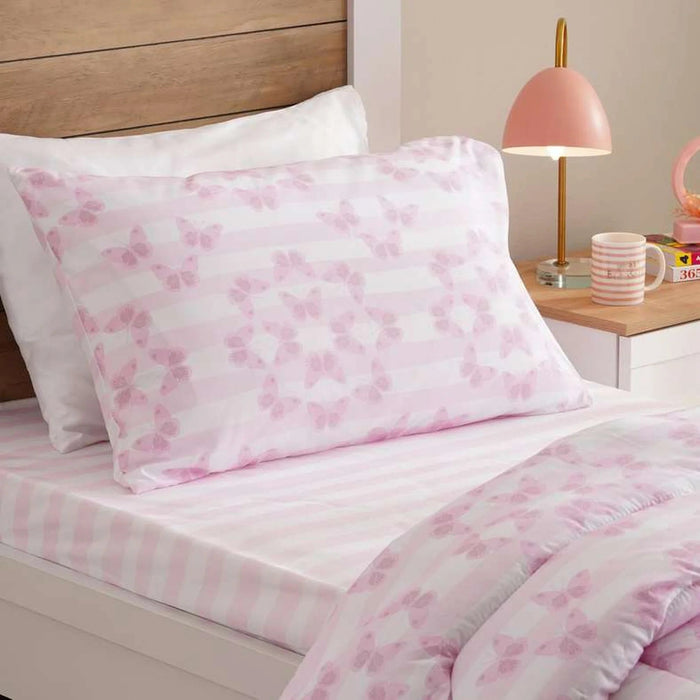 Butterfly Romance 2-Piece Single Comforter Set 135X220Cm - Pan Home