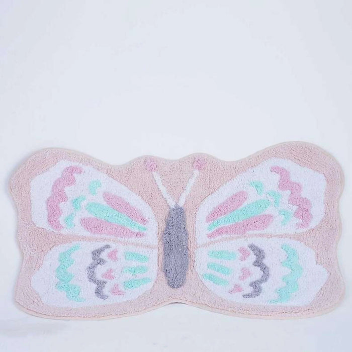 Butterfly Tufted Bath Mat 50X80 Cm - White Pan Home